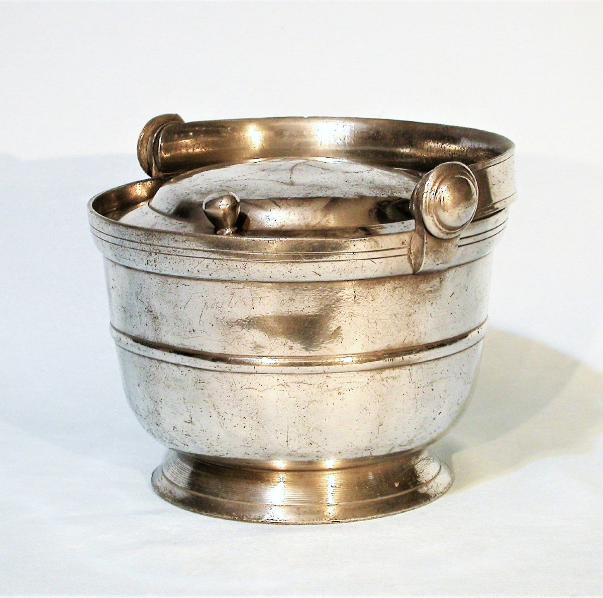 Pewter Dinner Carrier - Pays-de-loire, 19th Century-photo-1