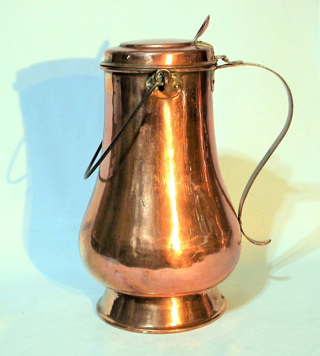 Large Copper Coquemar - France, 19th Century-photo-4