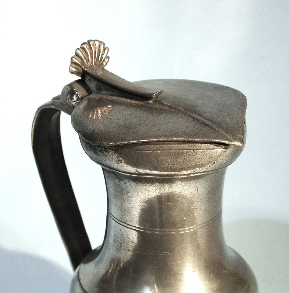 Pewter Wine Pitcher - Angers, 18th Century-photo-3