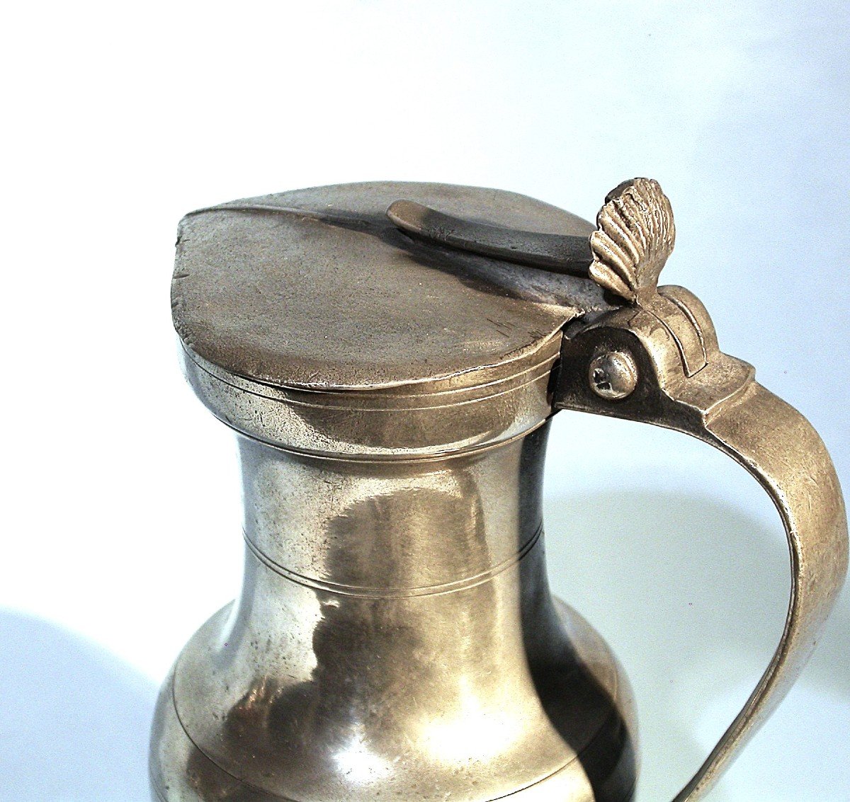 Pewter Wine Pitcher - Angers, 18th Century-photo-4