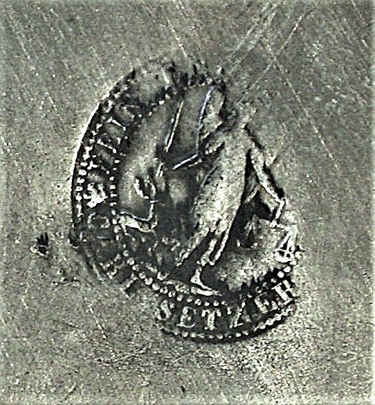 PLAT EN ETAIN - HEILBRONN, XIX ème s (Portrait équestre de Knyphausen)-photo-3