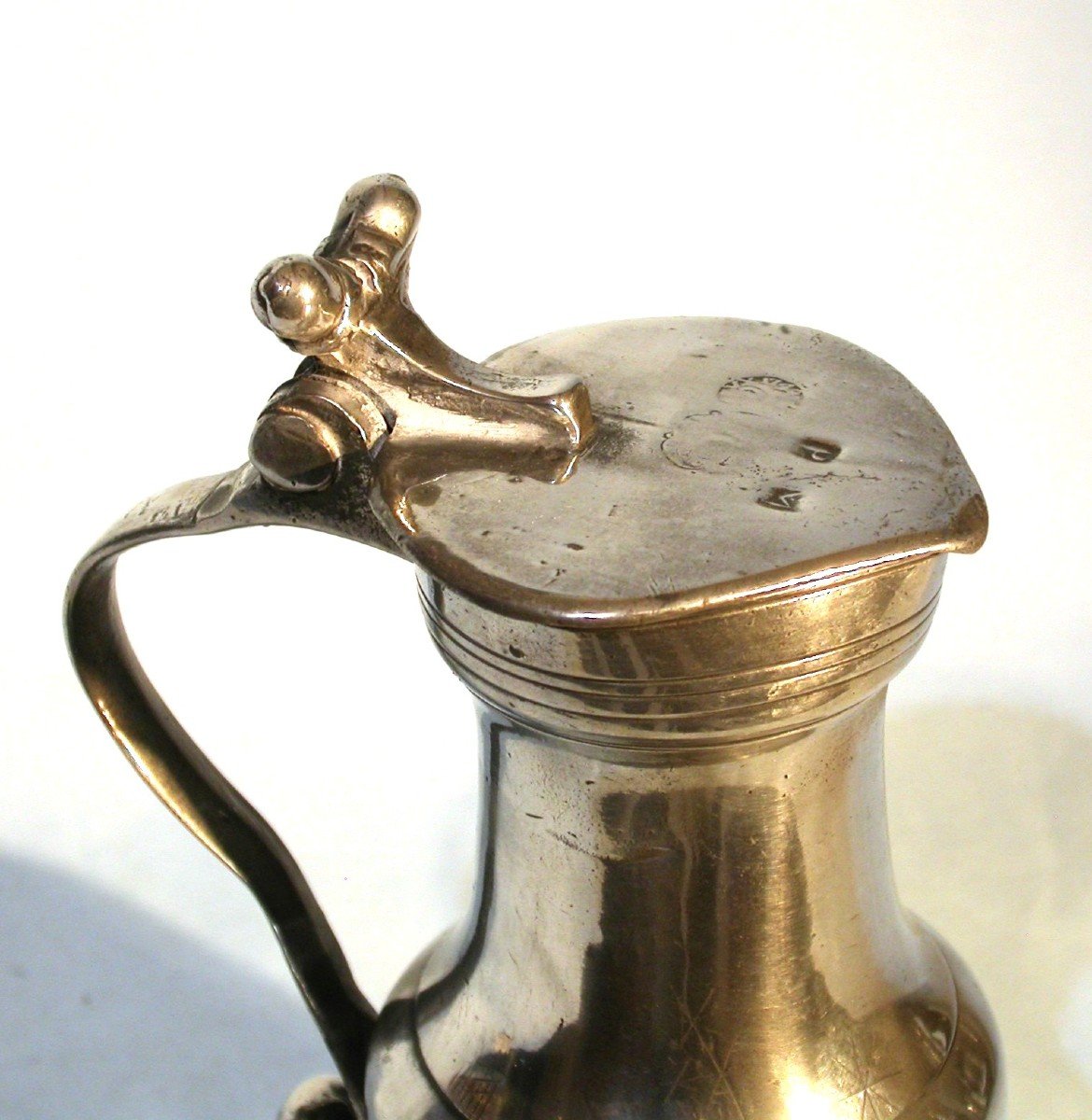 Pewter Wine Pitcher - Lisieux, 18th Century-photo-2