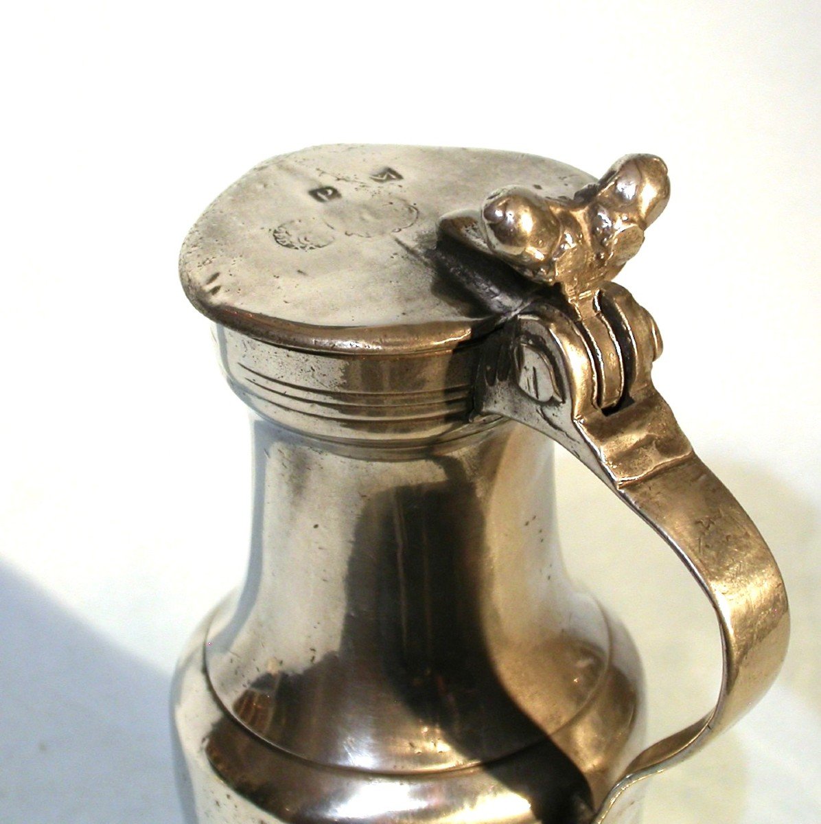 Pewter Wine Pitcher - Lisieux, 18th Century-photo-3