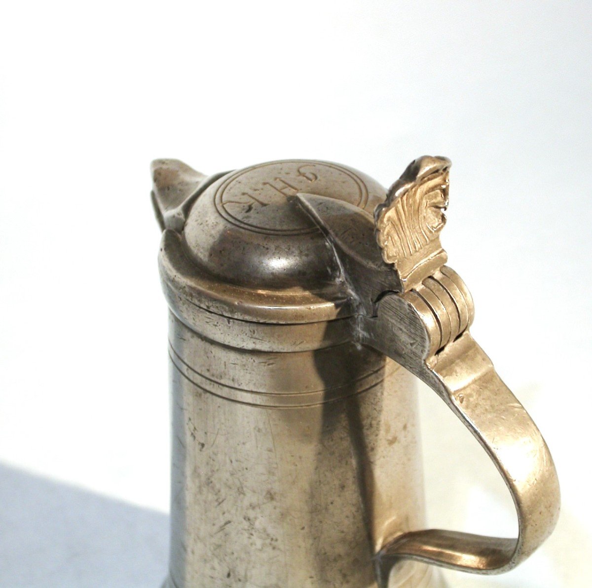 Small Pewter Wine Pitcher - Baden-wurtemberg (?), Late 18th Century-photo-3