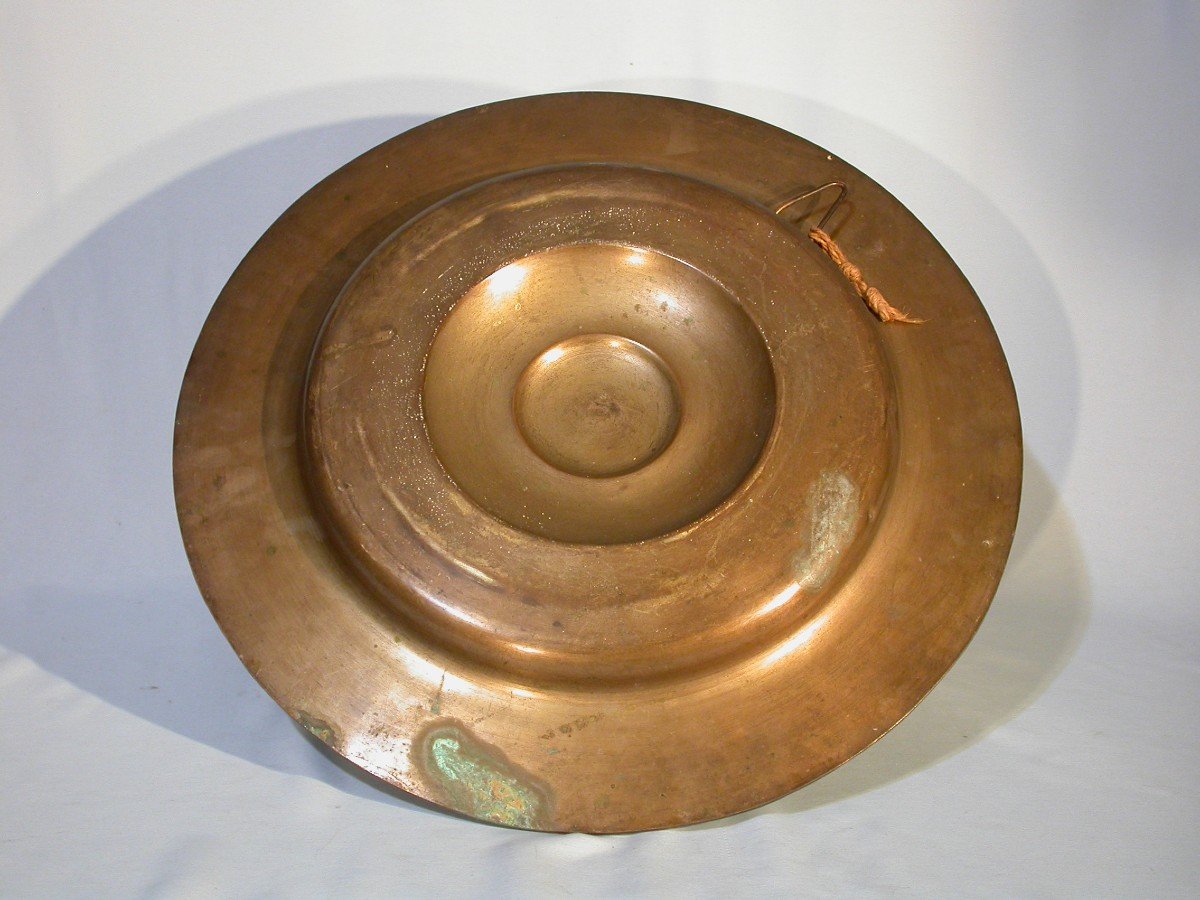 Large Basin Of "mars" In Copper, XIX Th C-photo-7