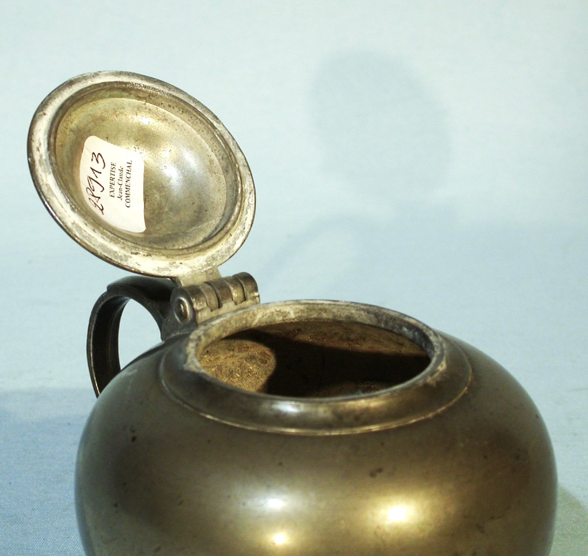 Medicine - Pewter Sickness Bottle - Paris, 19th Century-photo-3