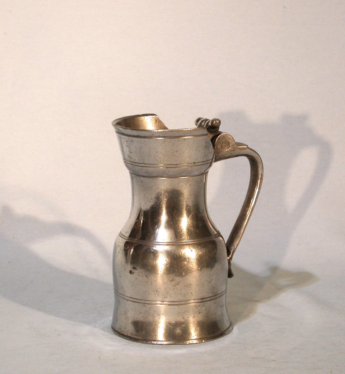 Rare Pewter Wine Pitcher - Orleans, 18th Century-photo-6