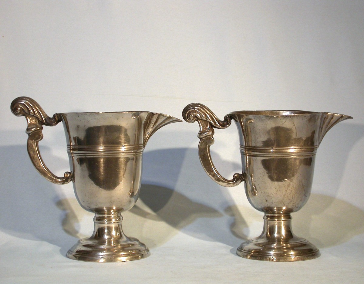 Rare Pair Of Pewter Ewers - Besançon, 18th Century-photo-5