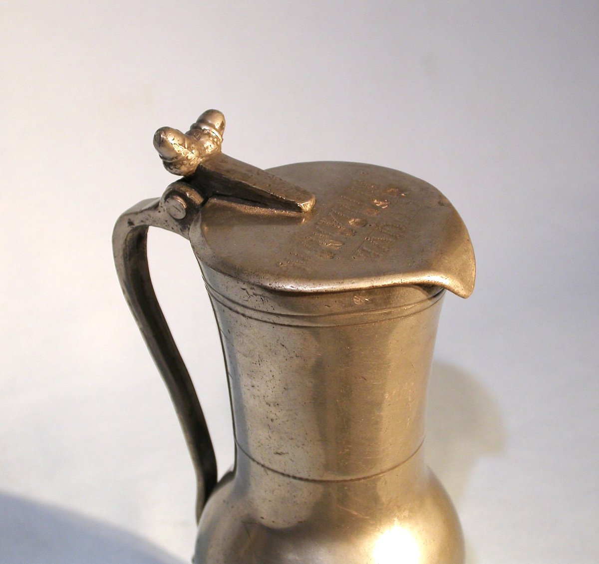 Pewter Wine Pitcher - Champagne, 18th Century-photo-2