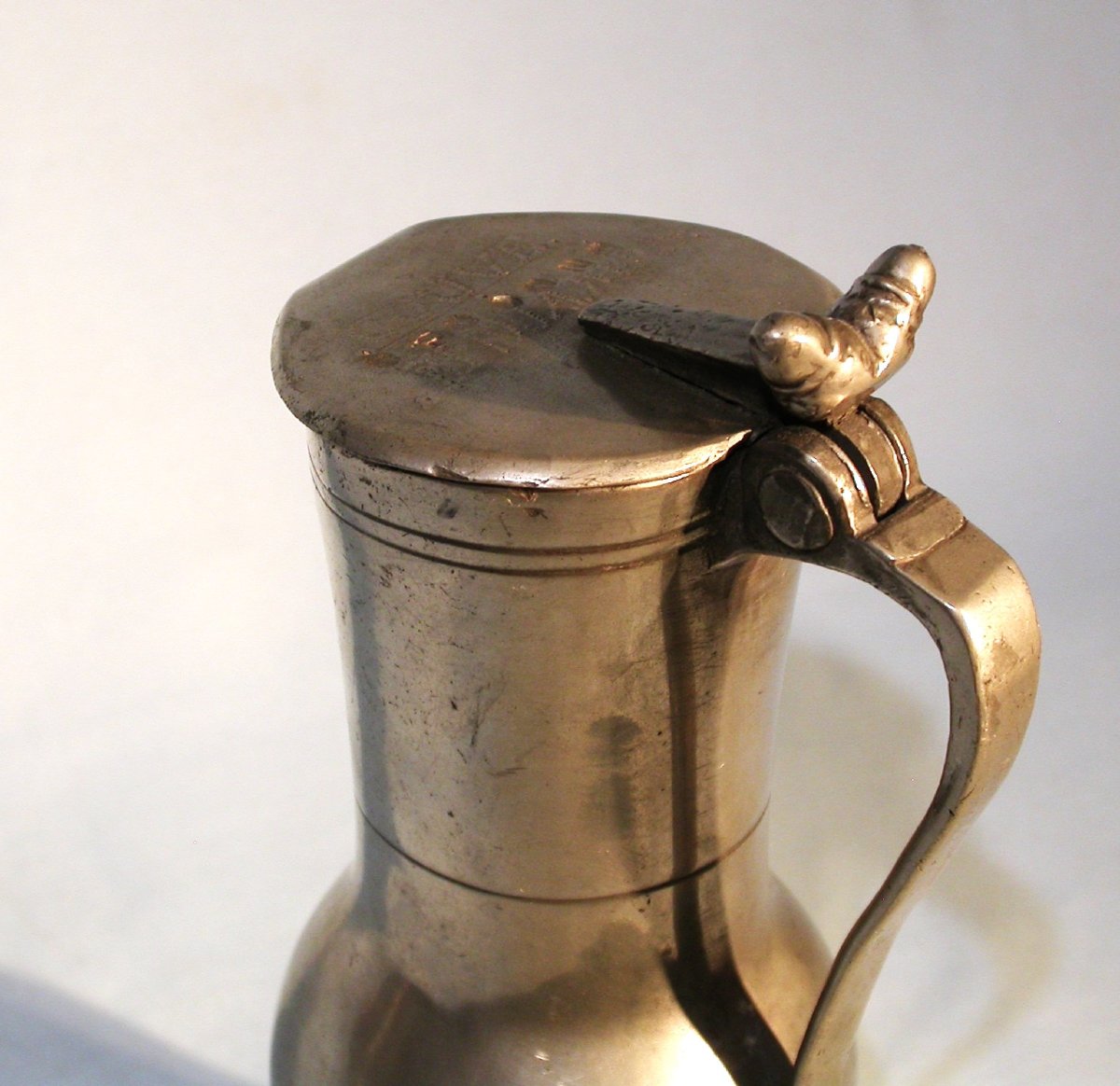 Pewter Wine Pitcher - Champagne, 18th Century-photo-3