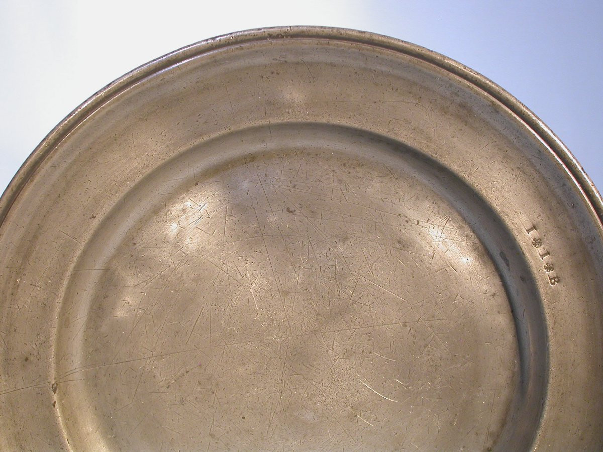 Pewter Dish - Douai, 18th Century-photo-2