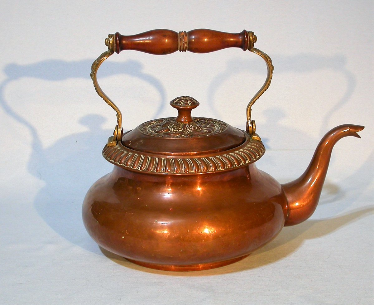Copper And Brass Kettle - Late 19th-photo-2