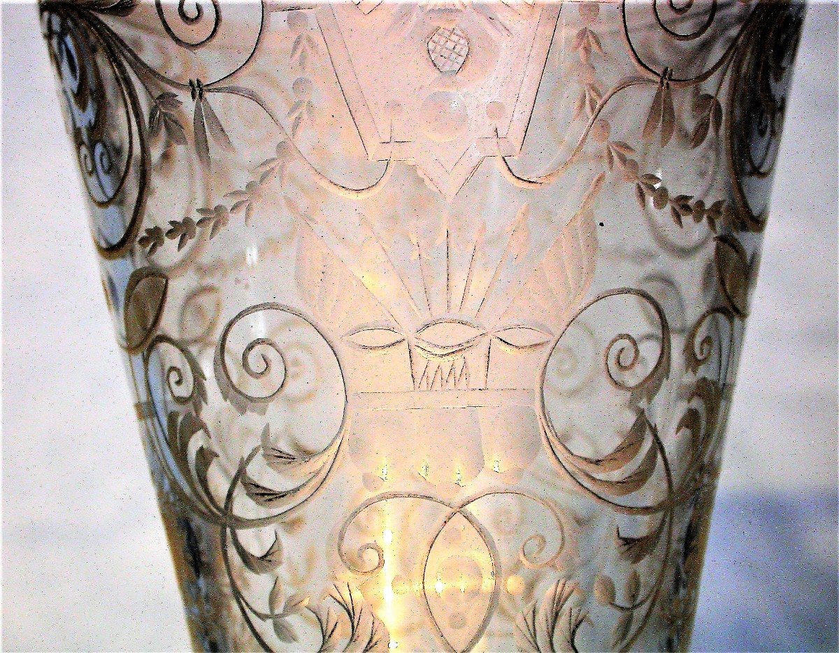 GRAND VERRE GRAVE - BOHÊME (?), XVIII ème s-photo-4