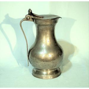 Rare Pewter Wine Pitcher - Toulouse, Early 19th Century