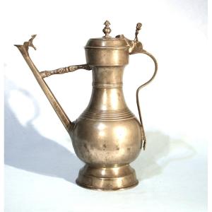 "stegkanne" Ewer In Pewter  - Berne, 18th Century