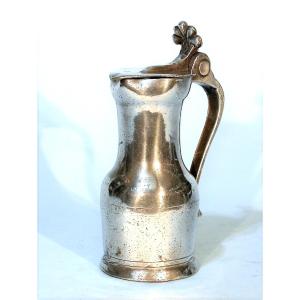 Rare Pewter Wine Pitcher  - Saint-florentin, 18th Century.