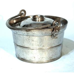 Pewter Dinner Carrier  - Avallon (burgundy), End Of The 18th Century