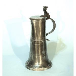 Pewter Wine Pitcher - Strasbourg, 18th Century