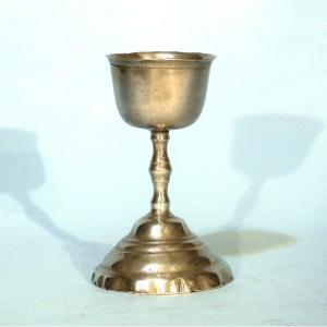 Very Rare Pewter Egg Cup - Rouen, 18th Century