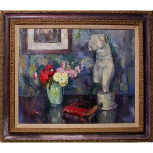 POST IMPRESSIONNISME - HUILE SUR TOILE DE ROBERT ANTOINE PINCHON