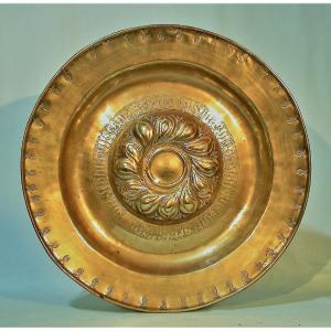 Very Large Brass Offering Dish - Around 1600