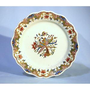 Rouen Earthenware Plate - 18th Century