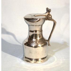 Small Pewter Wine Pitcher - Valais (wallis), 19th Century