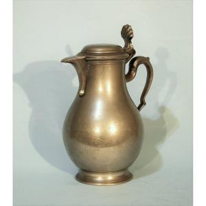 Pewter Wine Pitcher - Belgium (brussels (?), 19th Century