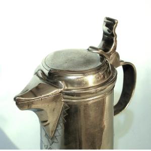 Pewter Wine Pitcher - Chur (switzerland), Begining Of 19th Century