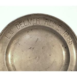 Pewter Dedication Dish - Lille, Early 19th Century