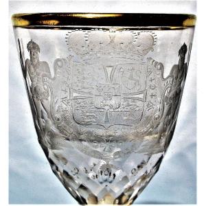 Large Crystal Glass - Denmark, 18th Century