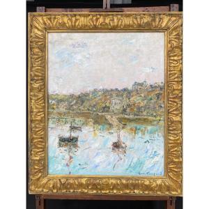 The Port Of Doëlan, Oil On Canvas Signed émile Compard (paris, 1900- Nogent-sur-marne, 1977)