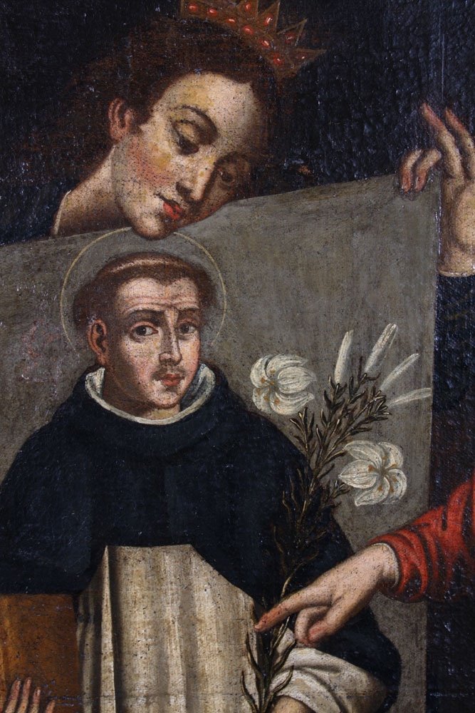 French School Of The 17th Century, 121 Cm, The Miracle Of Soriano, Saint Dominic-photo-4
