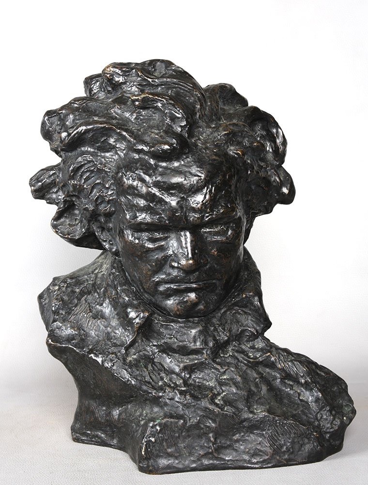 Grand Bronze début XX ème, Beethoven d’après Ugo Cipriani 1887/1960