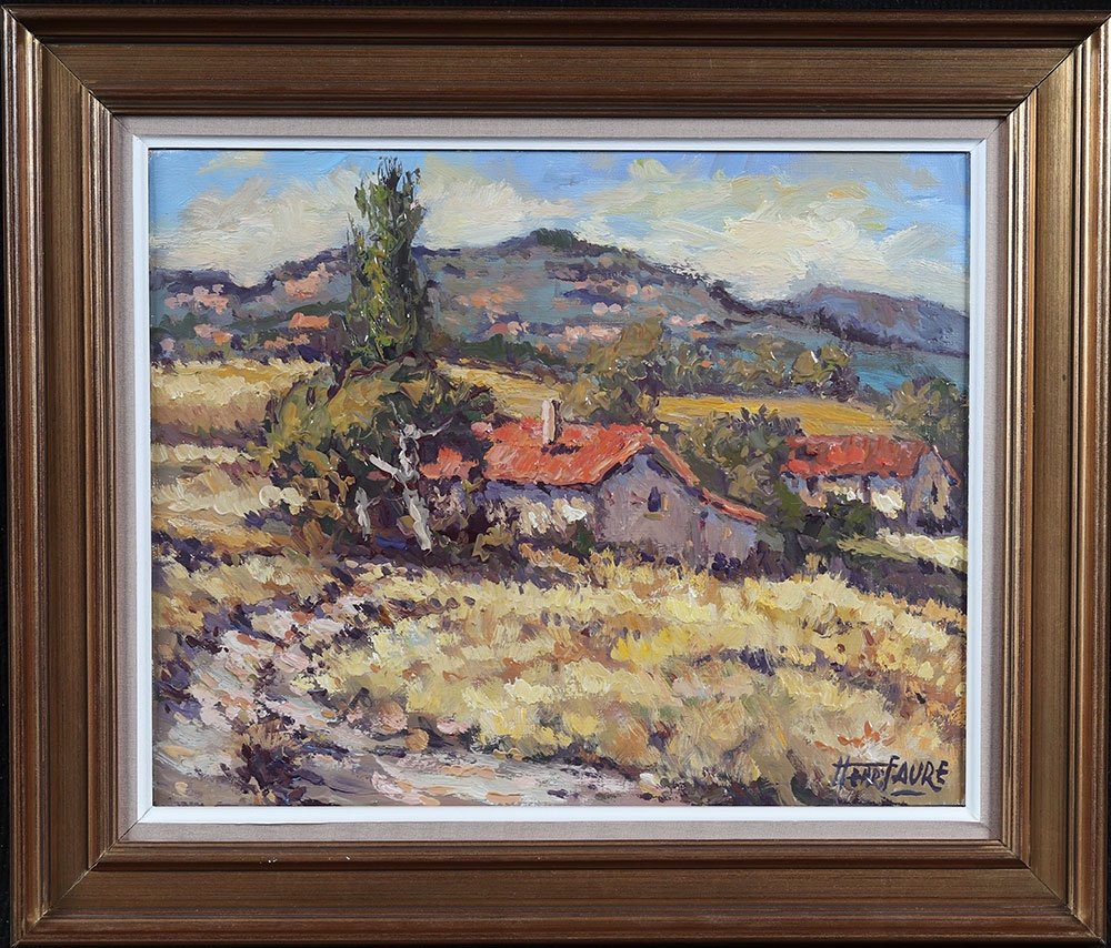 Landscape South France, By Upie, Signed Henri Faure, French School