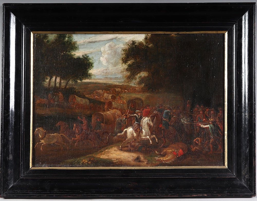 French School Of The 17th Century, Entourage Of Van Der Meulen 1632/1690, The Attack On The Convoy