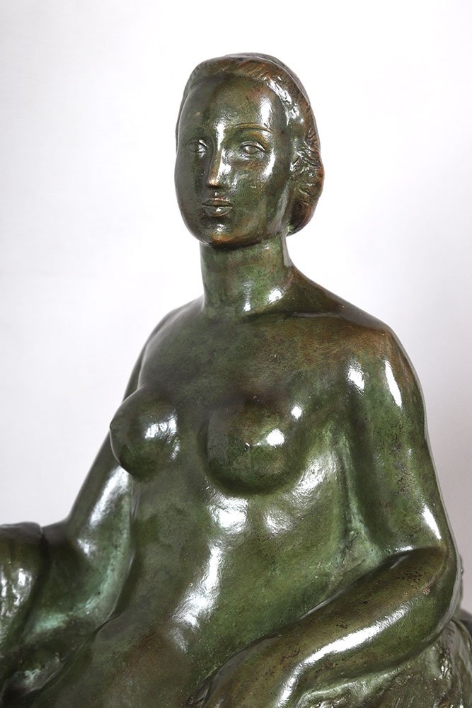 Gilbert Privat 1892/1969, Bronze 55 Cm, Art Deco, Foundry Susse Et Frères, Paris-photo-2