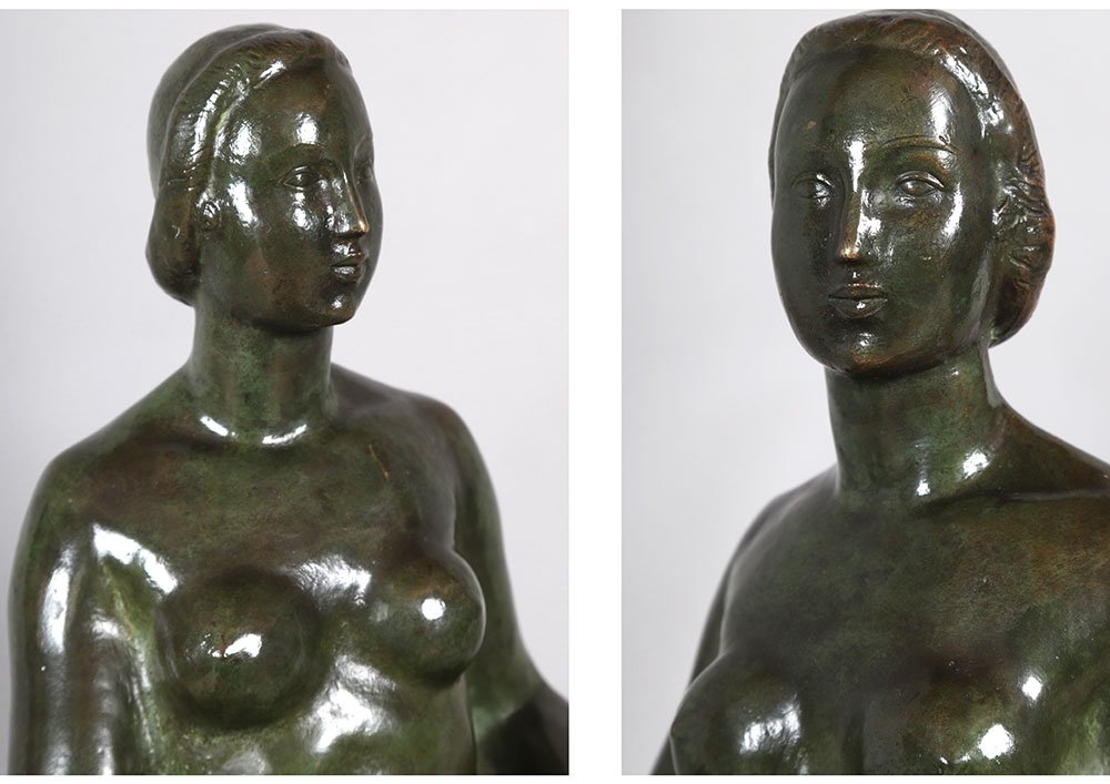 Gilbert Privat 1892/1969, Bronze 55 Cm, Art Deco, Foundry Susse Et Frères, Paris-photo-3