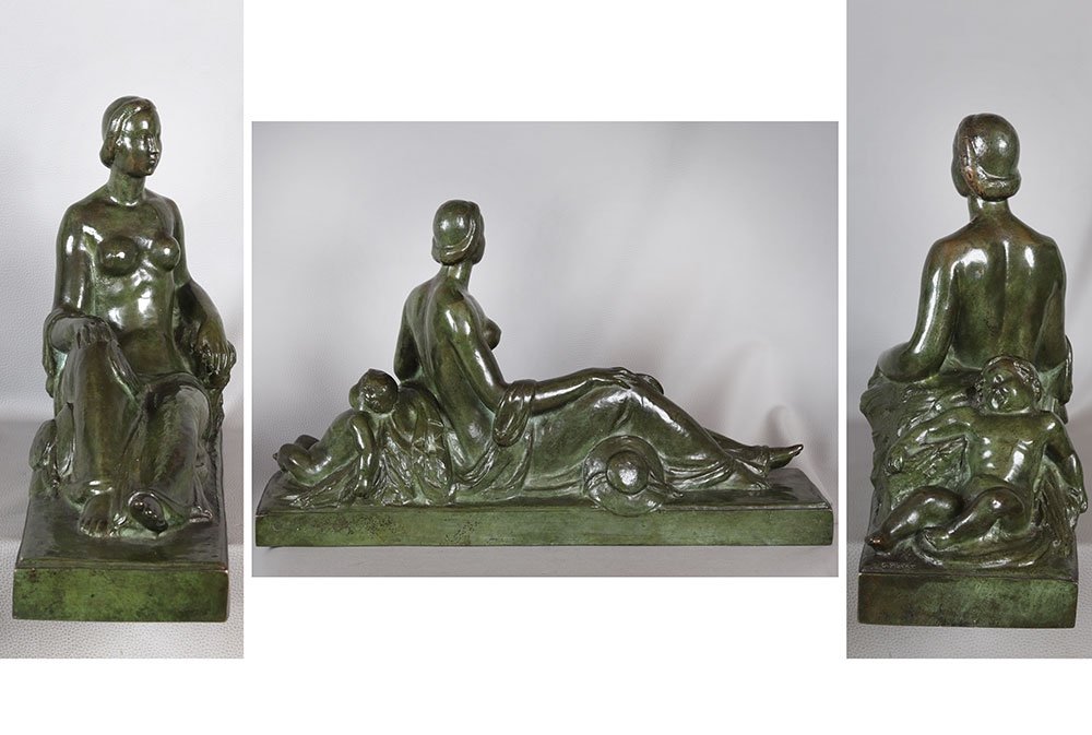 Gilbert Privat 1892/1969, Bronze 55 Cm, Art Deco, Foundry Susse Et Frères, Paris-photo-1