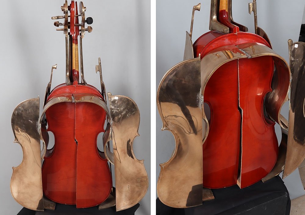 ARMAN, dans la Série « Destruction » le violoncelle, 120 cm-photo-1