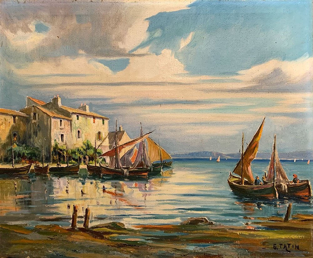 Marine, Martigues, By Emile Tatin 1901/2000, Landscape Of Provence