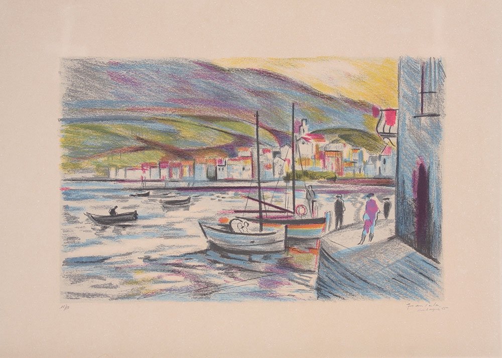 Cadaques, Lithographie Grau Sala, signée au crayon par L’artiste et N°11/80 de 1965