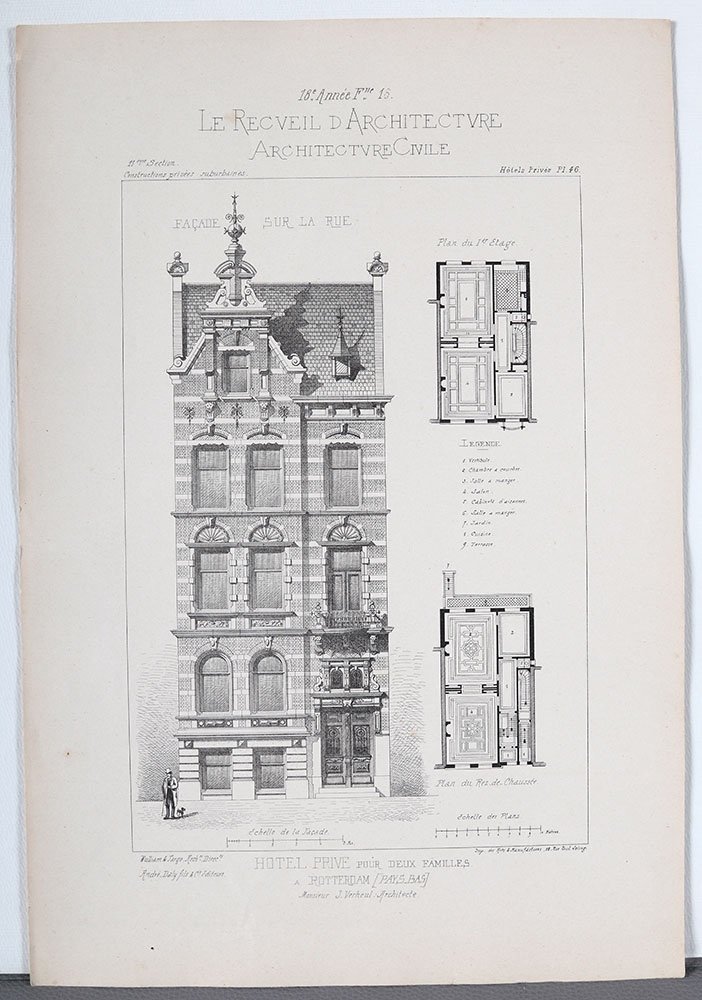 Architecture, Lot de 3 gravures, 31x46 cm, début XX ème-photo-2