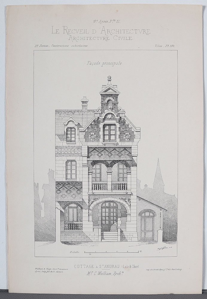 Architecture, Lot de 3 gravures, 31x46 cm, début XX ème-photo-4