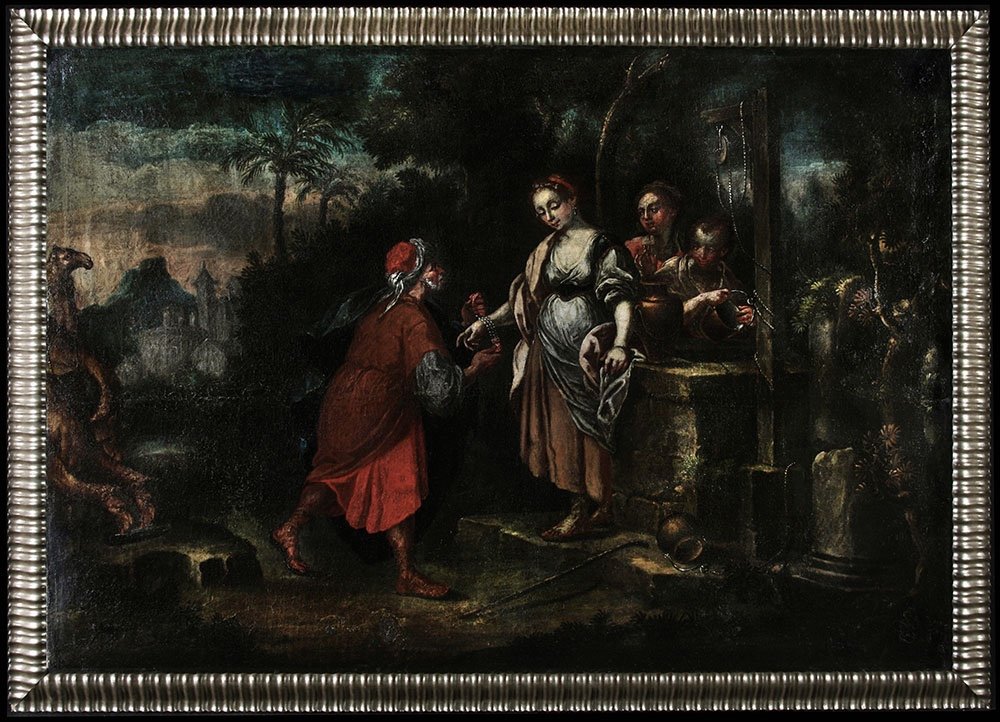 Flemish School, 17th Century, 155 Cm, Circle Of Martin De Vos, Rebecca And Eliezer-photo-2