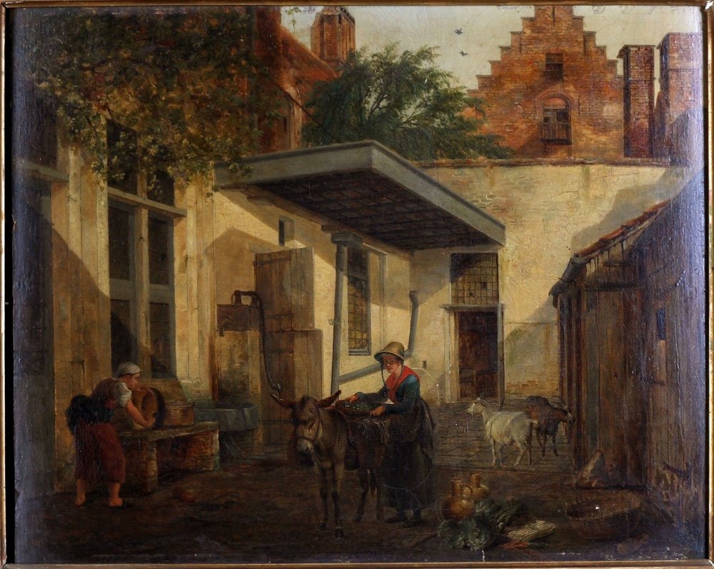 Eugène Verboeckhoven 1798/1881 And Peter Frans Noter 1779/1842, Dutch School Early 19th Century-photo-3