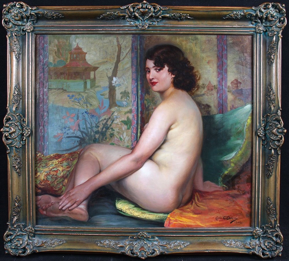 Nude From 1944, By Emile Van Damme, 112 Cm, French School-photo-2