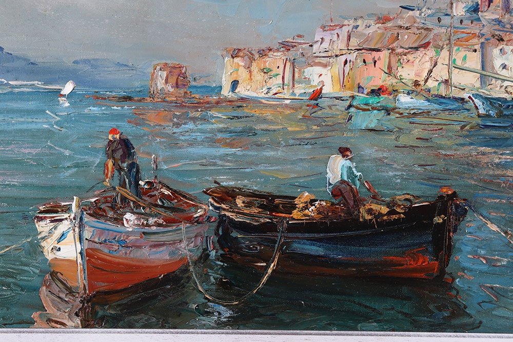 St Tropez, 92 Cm, Signed : Alain Demarte, Circa 1960/70, French School-photo-3