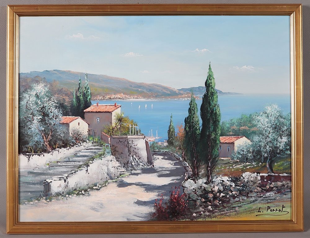 Provence, signé Léon Louis Perrot 1892/1971, Paysage De Cassis