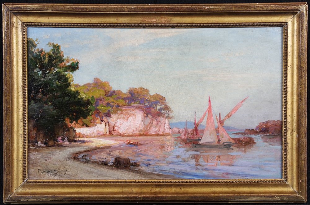 Painting Dated: 1905, By Paul Lecuit-monroy 1858/1926, Seaside Near Toulon